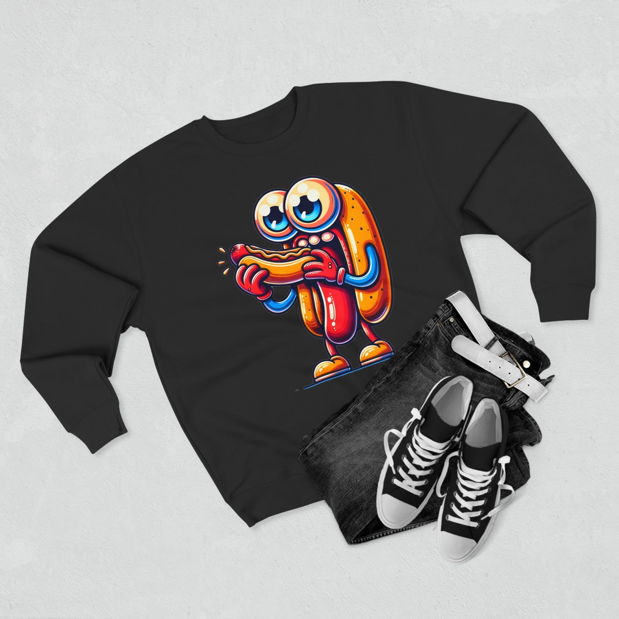 Sweatshirt The Cannibal Hotdog Sweatshirt - Irony Bites Back