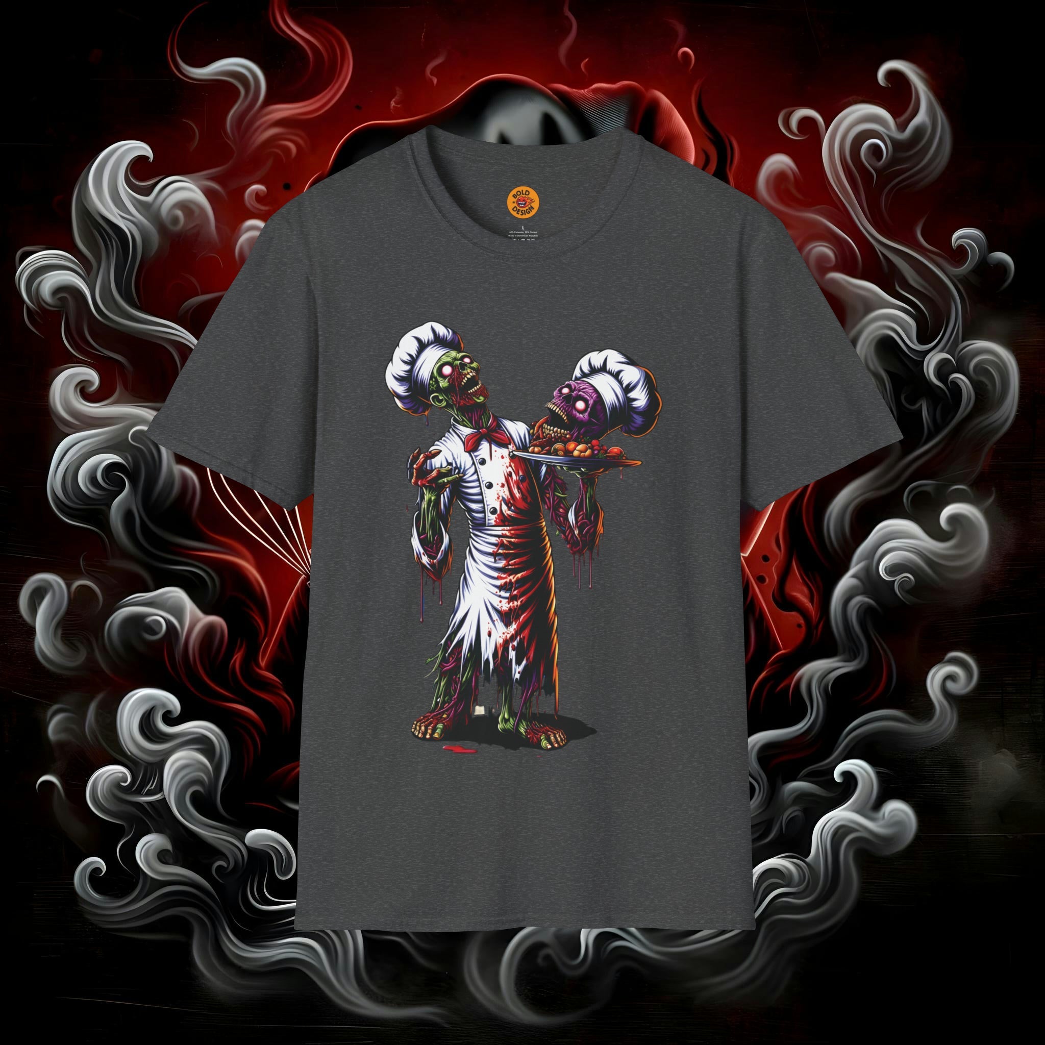 Gourmet Gore: Exclusive Zombie Chef T-Shirt-Bold By Design 