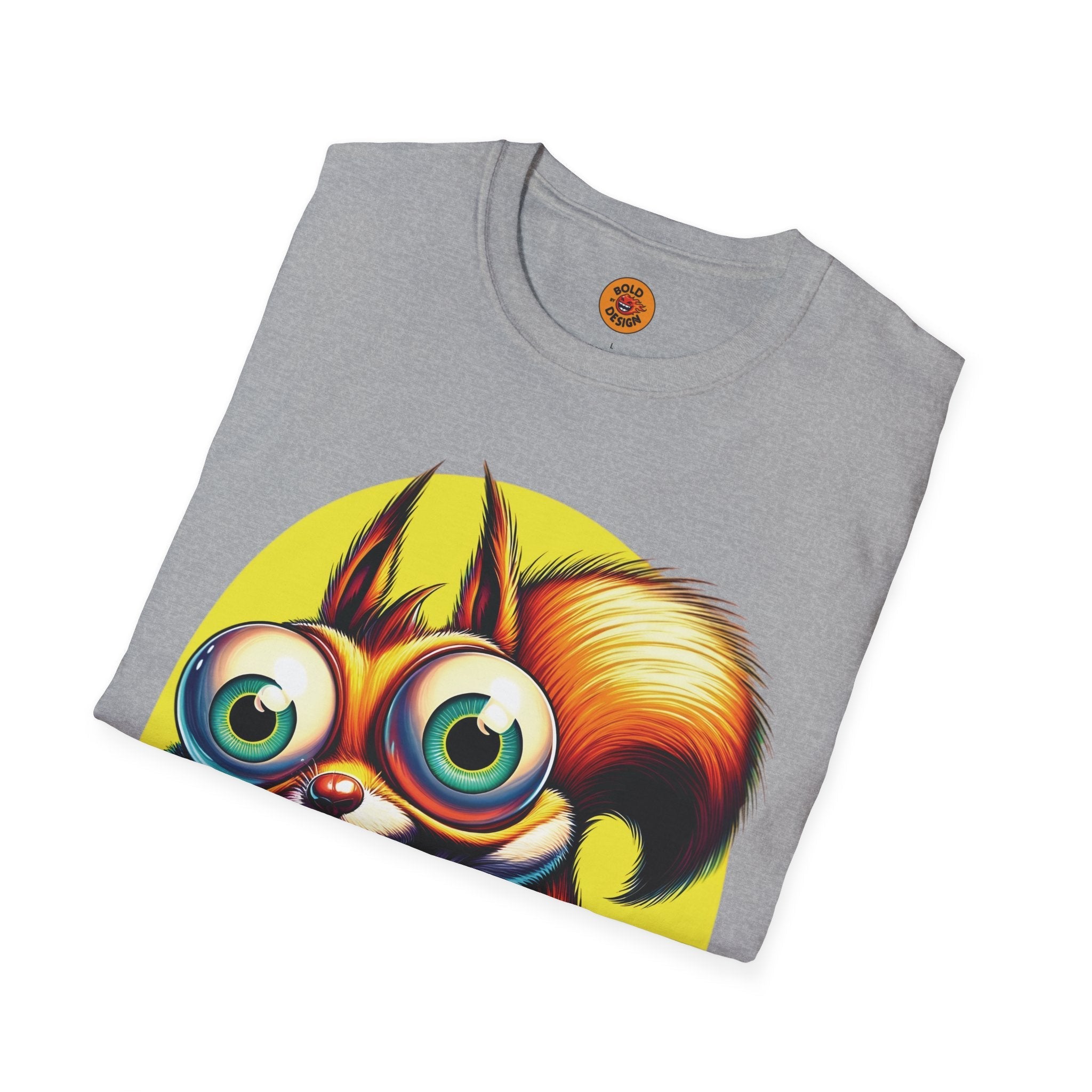 Whimsical Squirrel Graphic Tee-Bold By Design 