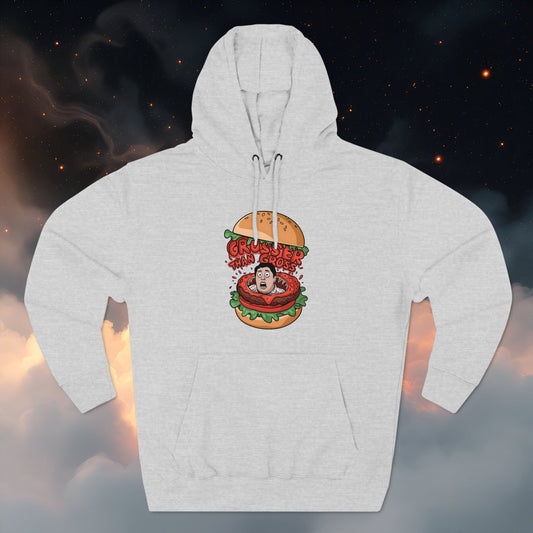 Fleece Hoodie - 'Grosser Than Gross' Burger Design