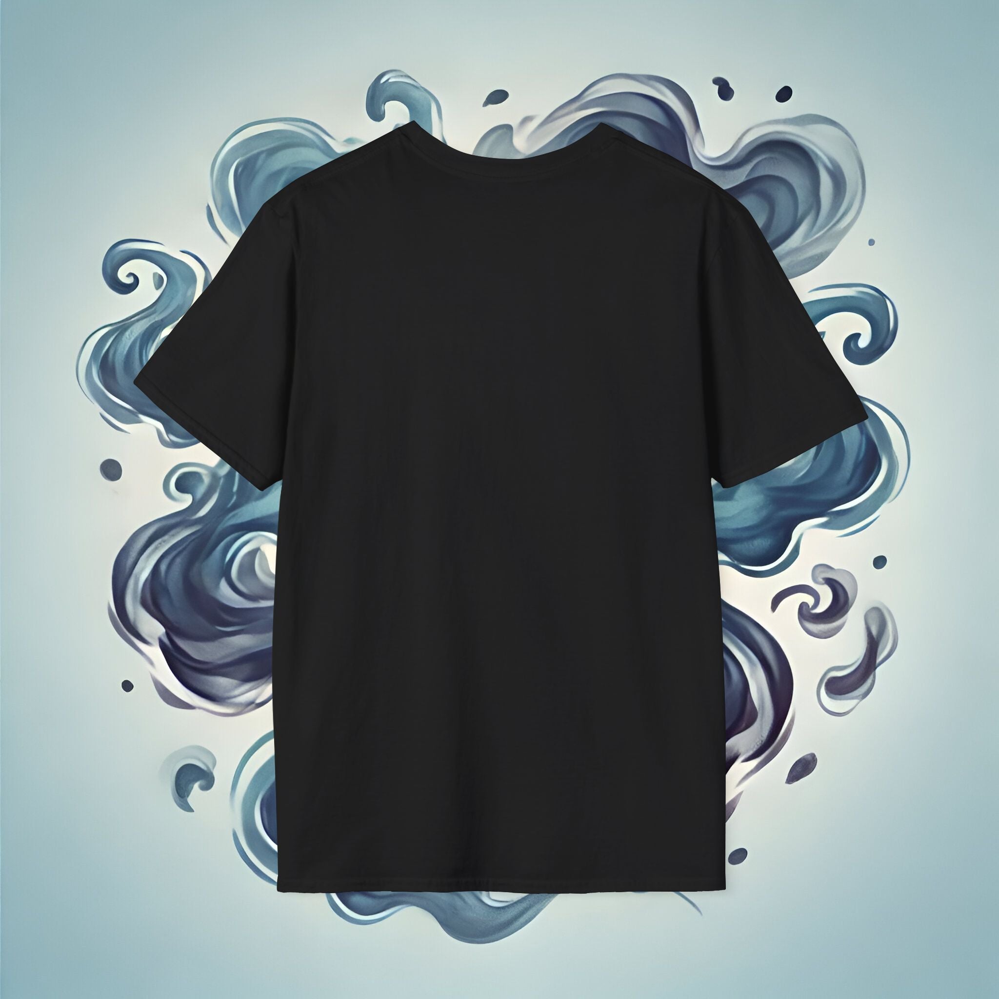 round neck black t shirt for men