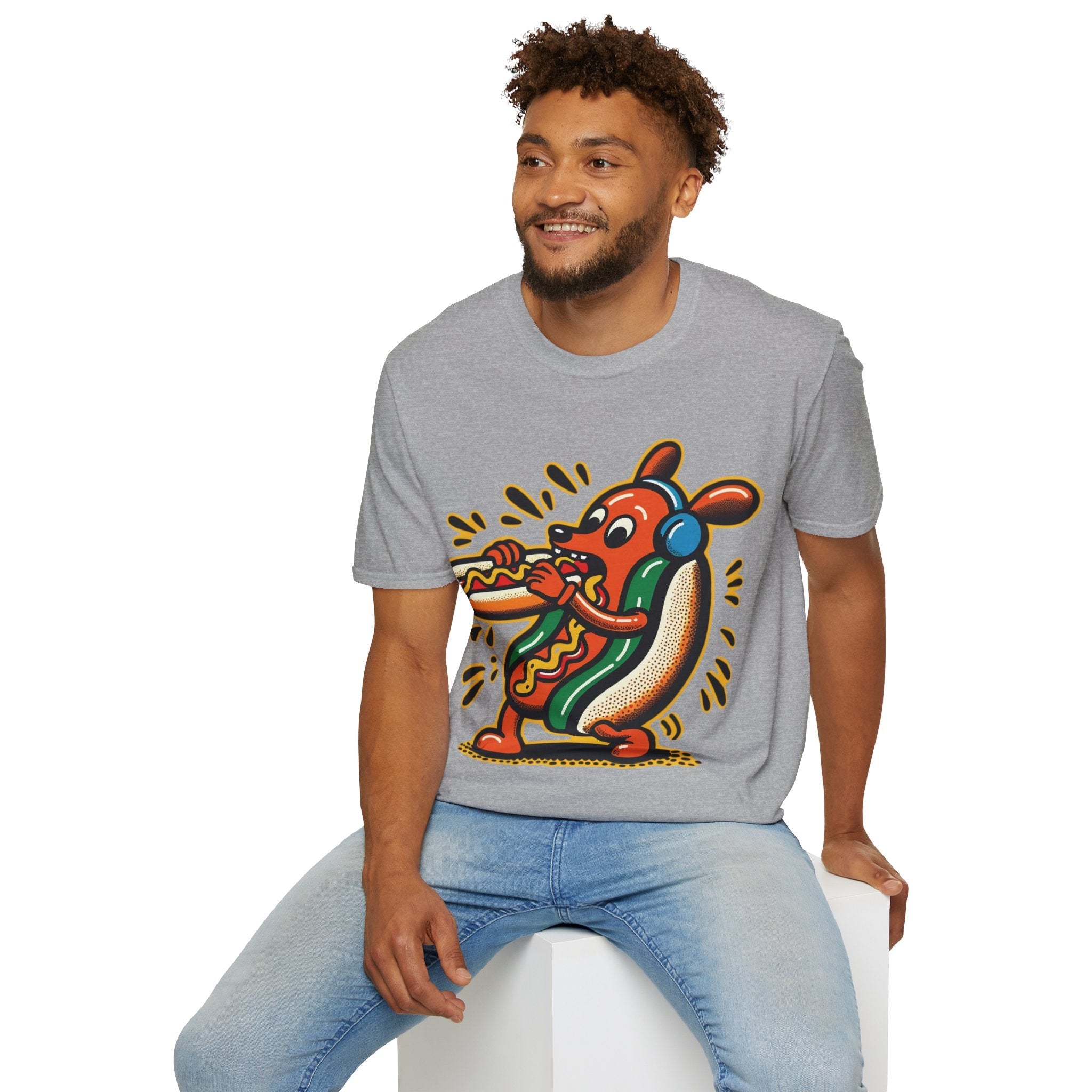 Funky Hot Dog Fiesta T-Shirt-Bold By Design