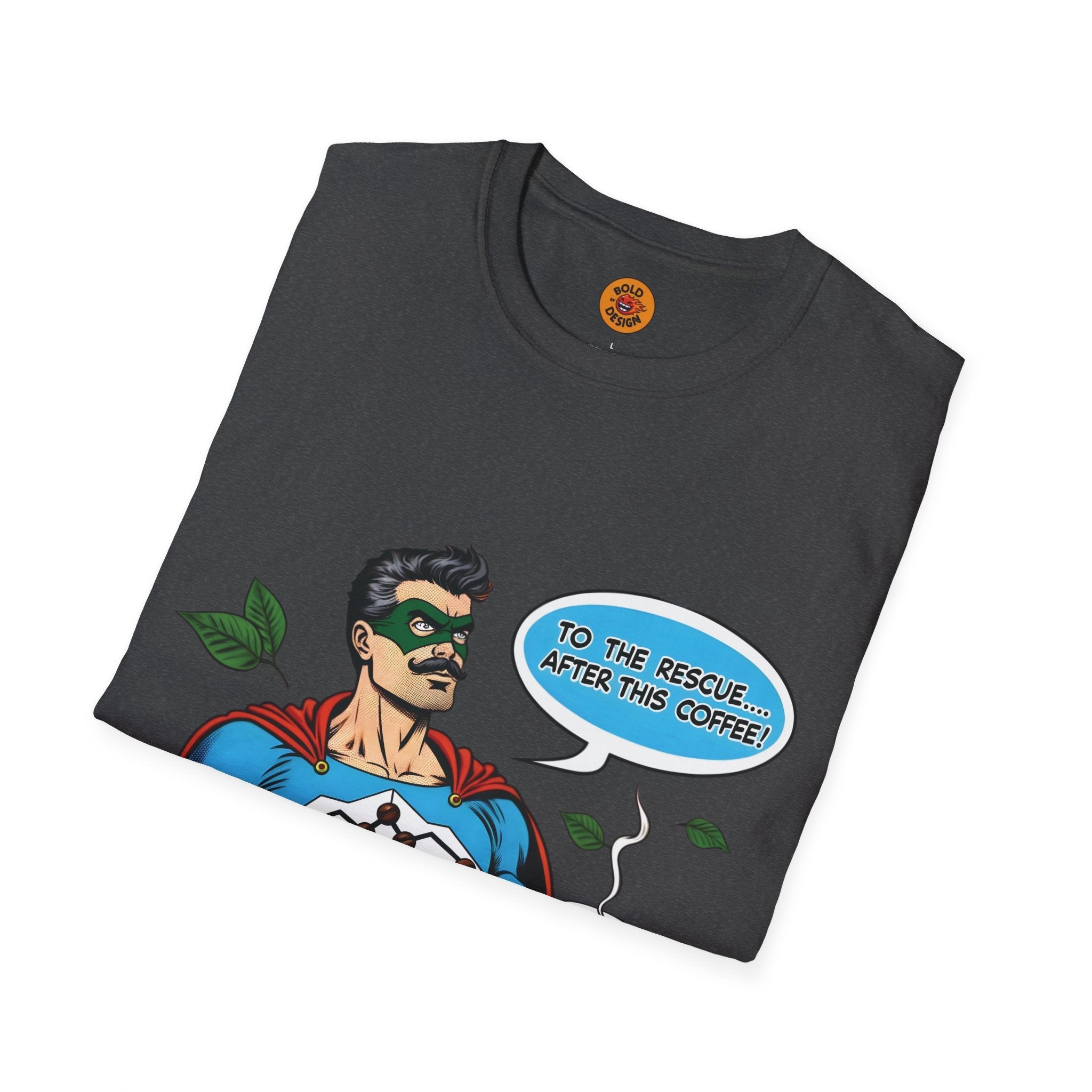 Caffeinated Superhero Tee-Coffee Culture-Bold By Design