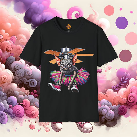 Whimsical Bat Fan Fiasco Tee-Bold By Design 