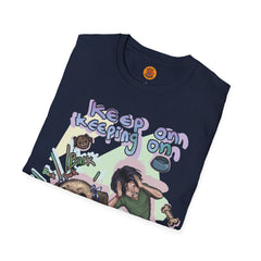 Keep On Keeping On Dog Lover's Tee blue