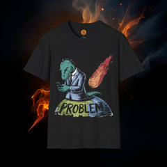 Dinosaur Problems | Funny Office Worker Graphic T-Shirt black