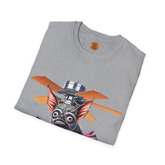 Whimsical Bat Fan Fiasco Tee-Bold By Design 