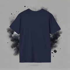 round neck blue t shirt for men