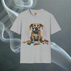 Playtime Pandemonium Ultimate Dog Lover Unisex Tee grey