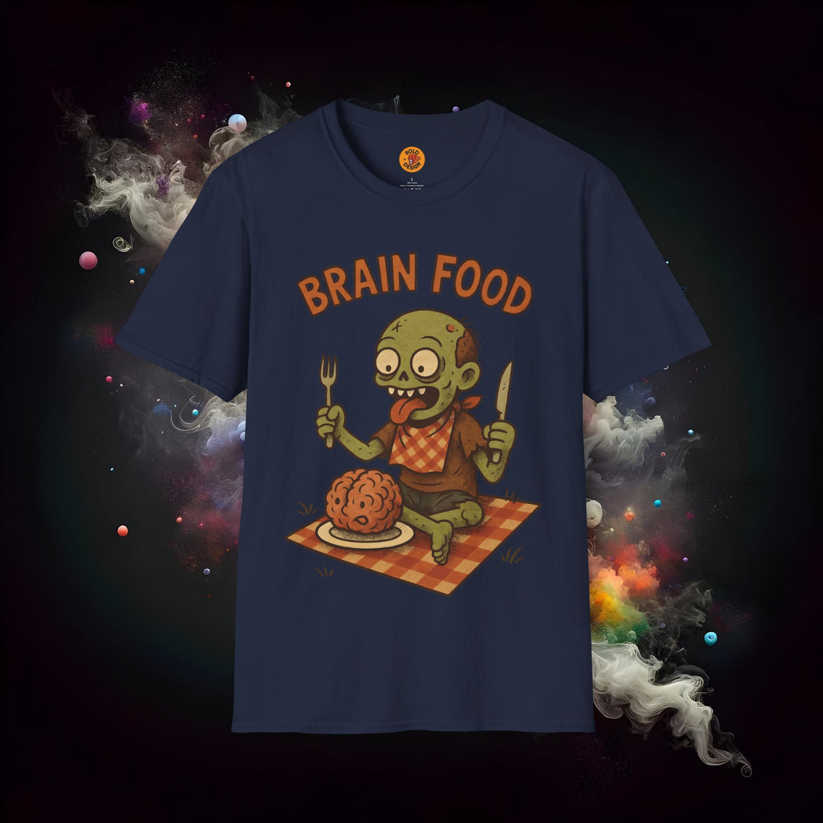 Zombie Picnic T-Shirt: ‘Brain Food’ Horror Comedy Tee