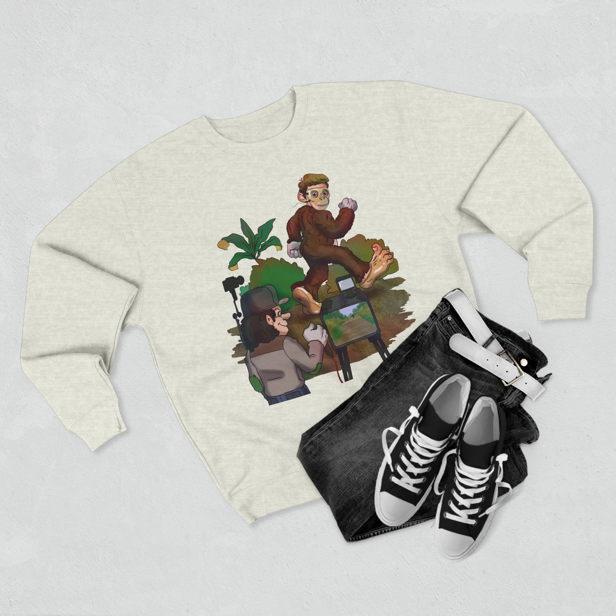 Bigfoot Blooper Sweatshirt-Bold By Design 