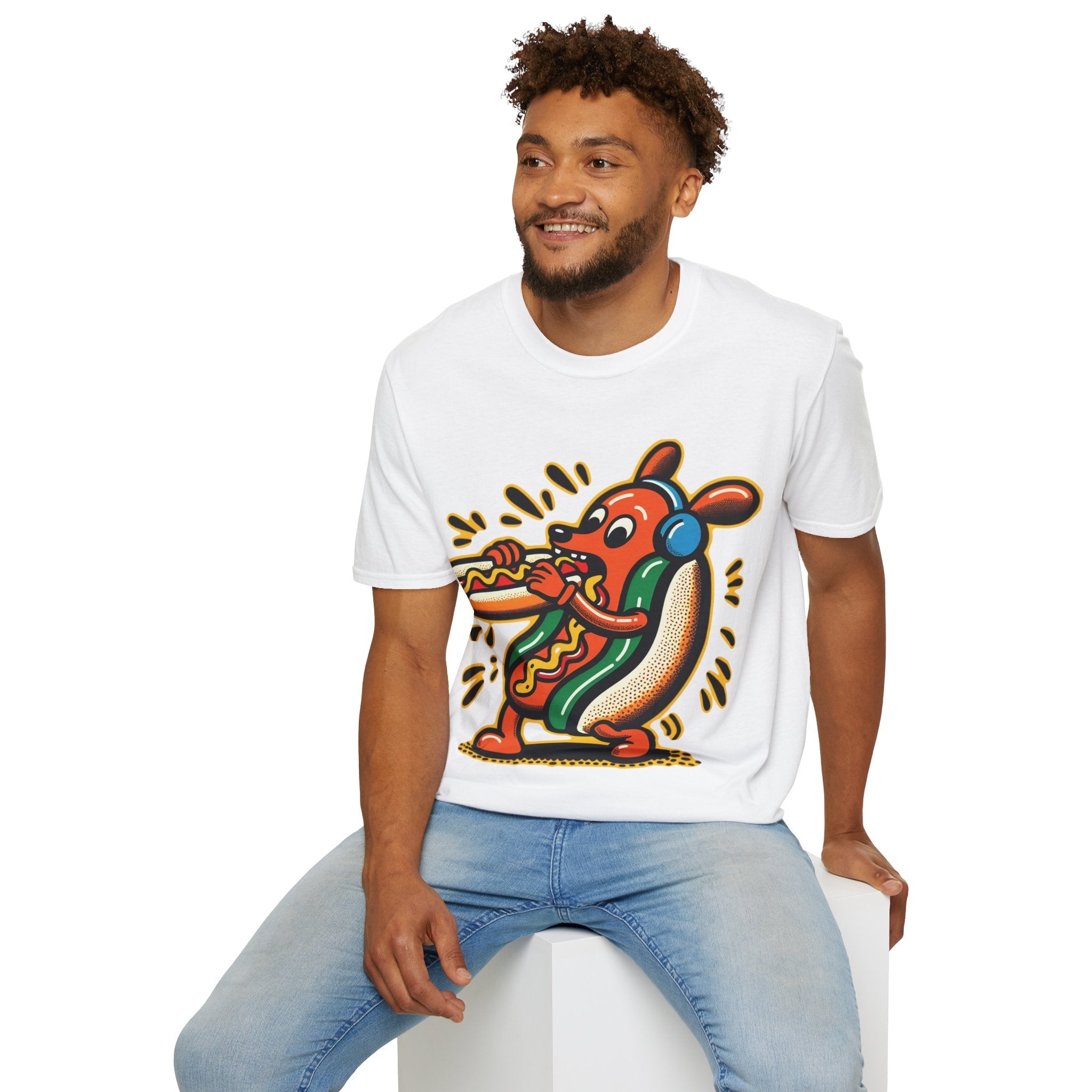 Funky Hot Dog Fiesta T-Shirt-Bold By Design