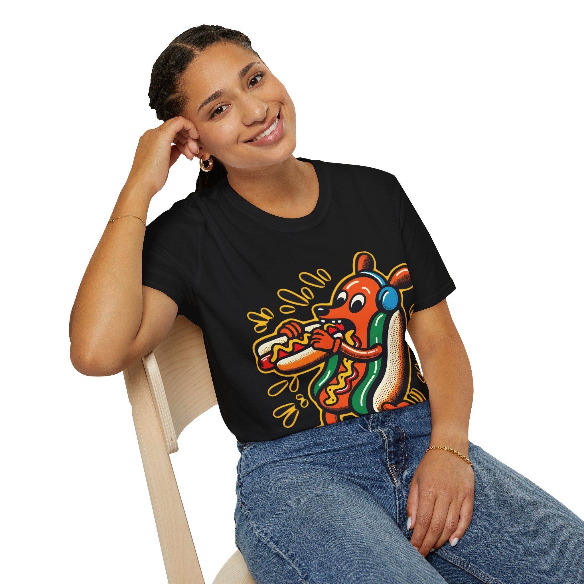 Funky Hot Dog Fiesta T-Shirt-Bold By Design