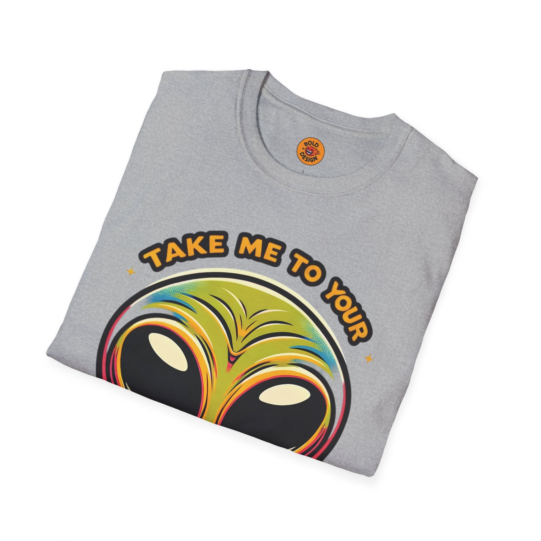 Take Me To Your Leader - Alien Retro T Shirt light grey for women