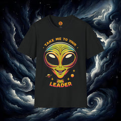 Take Me To Your Leader - Alien Retro T Shirt