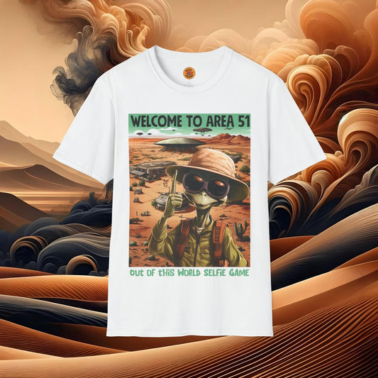 Alien Encounter Tee | Surreal Desert Adventure Shirt