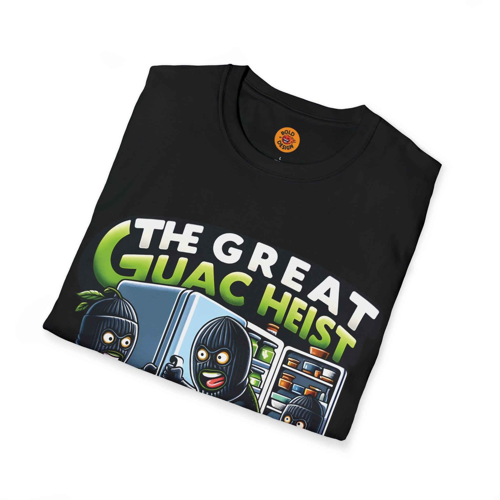 Avocado Caper Crew Tee - Hilarious Heist t shirt black