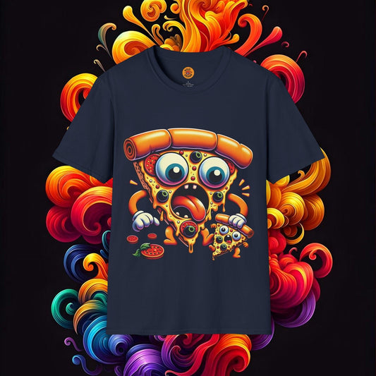 T-Shirt - Cannibal Pizza Party - Quirky Cartoon Horror Tee
