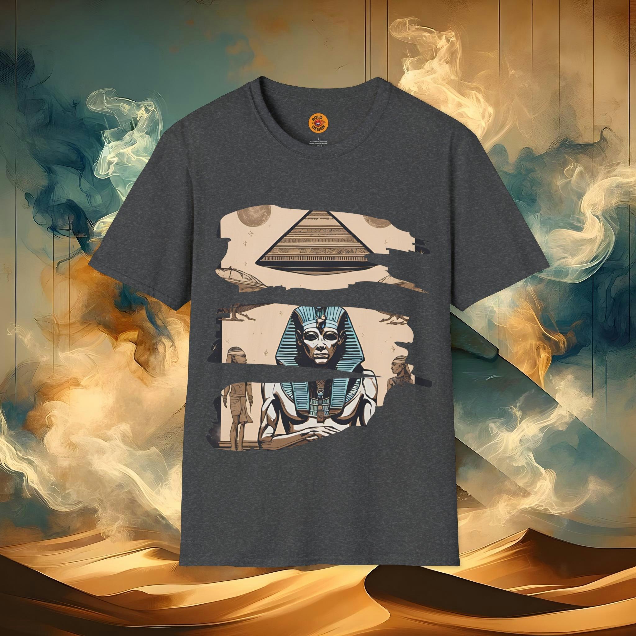 Egyptian Gods & UFOs - Mystical Pyramid Tee-Bold By Design 