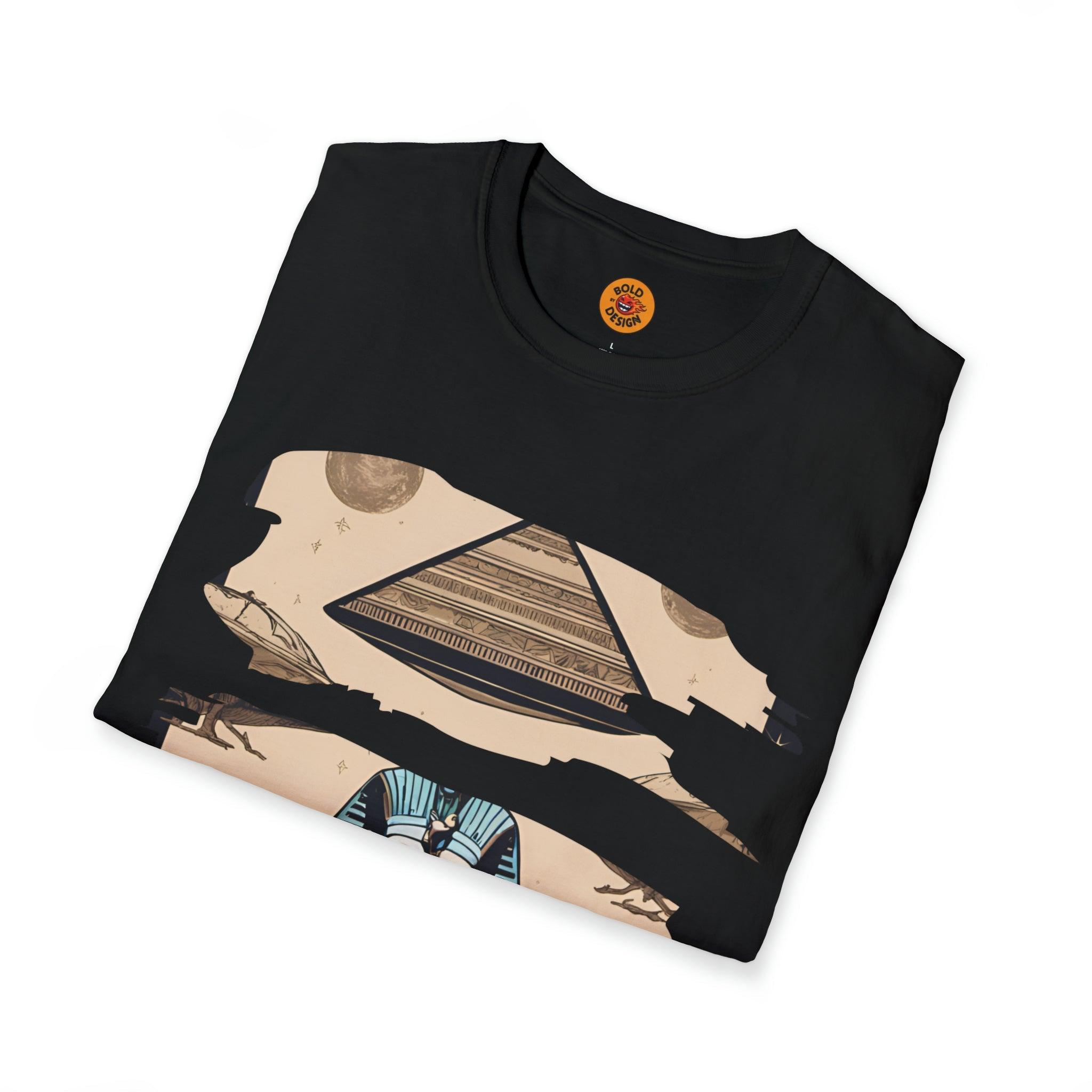 Egyptian Gods & UFOs - Mystical Pyramid Tee-Bold By Design 