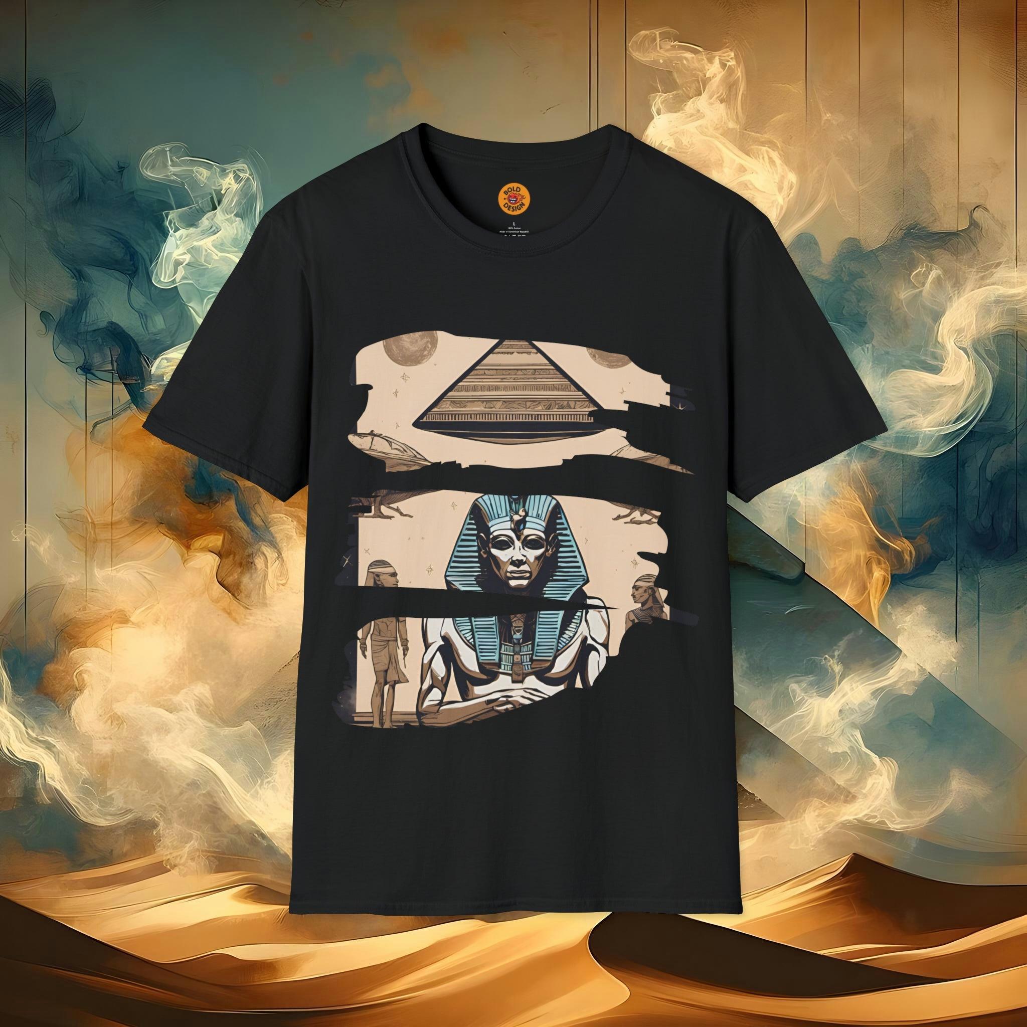 Egyptian Gods & UFOs - Mystical Pyramid Tee-Bold By Design 