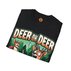 Deer Funny Animal Pun Unisex T-Shirt Black