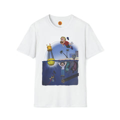 funny fishing t shirt white