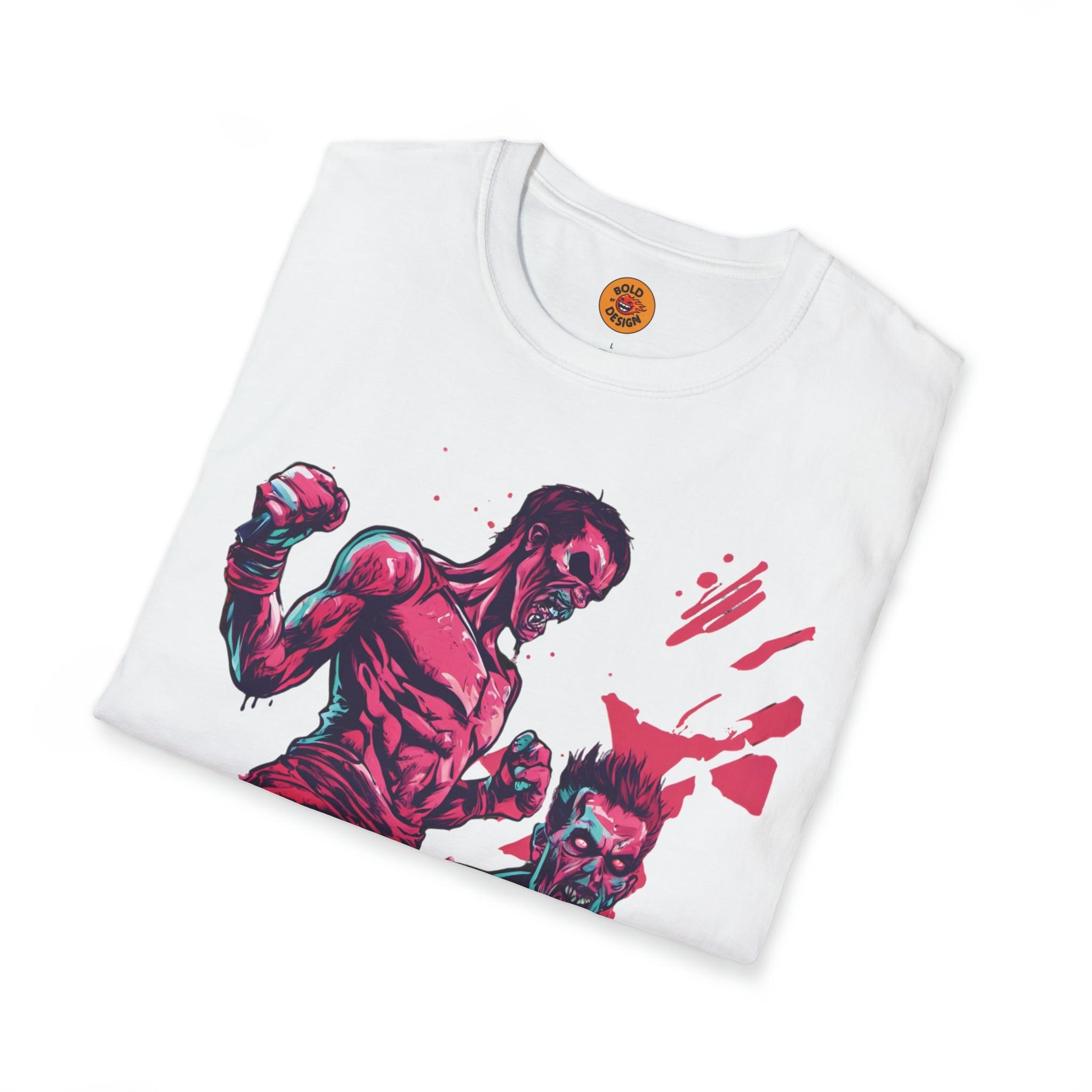 Neon Pink Zombie Brawl Tee-Bold By Design