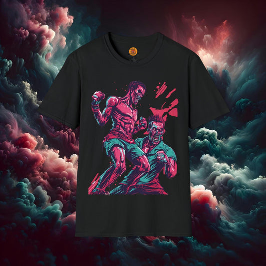 Neon Pink Zombie Brawl Tee-Bold By Design