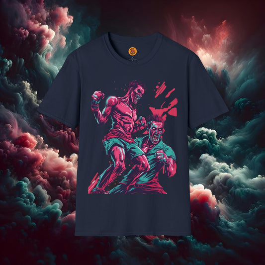 Neon Pink Zombie Brawl Tee-Bold By Design