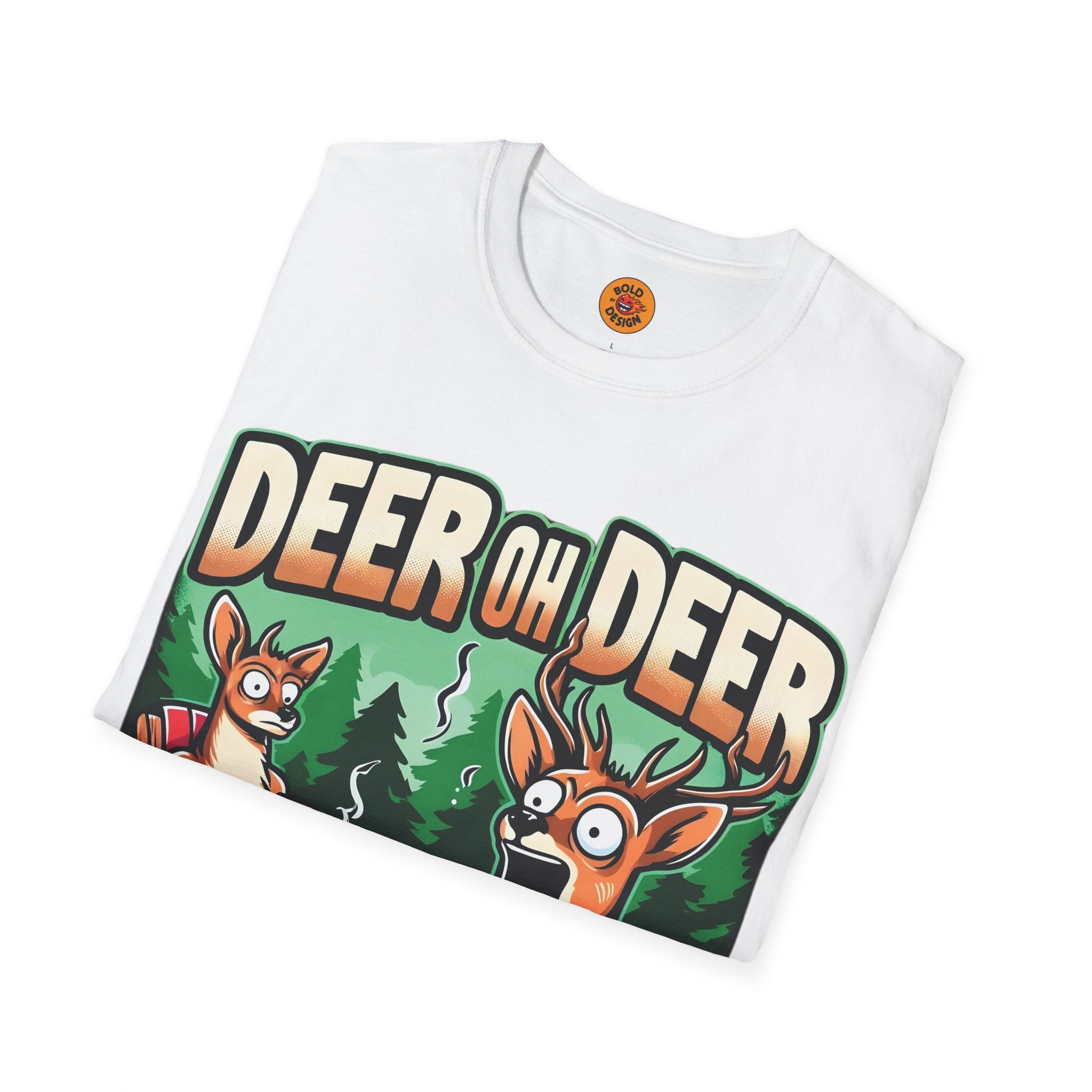 oh deer hilarious animal pun unisex t-shirt white