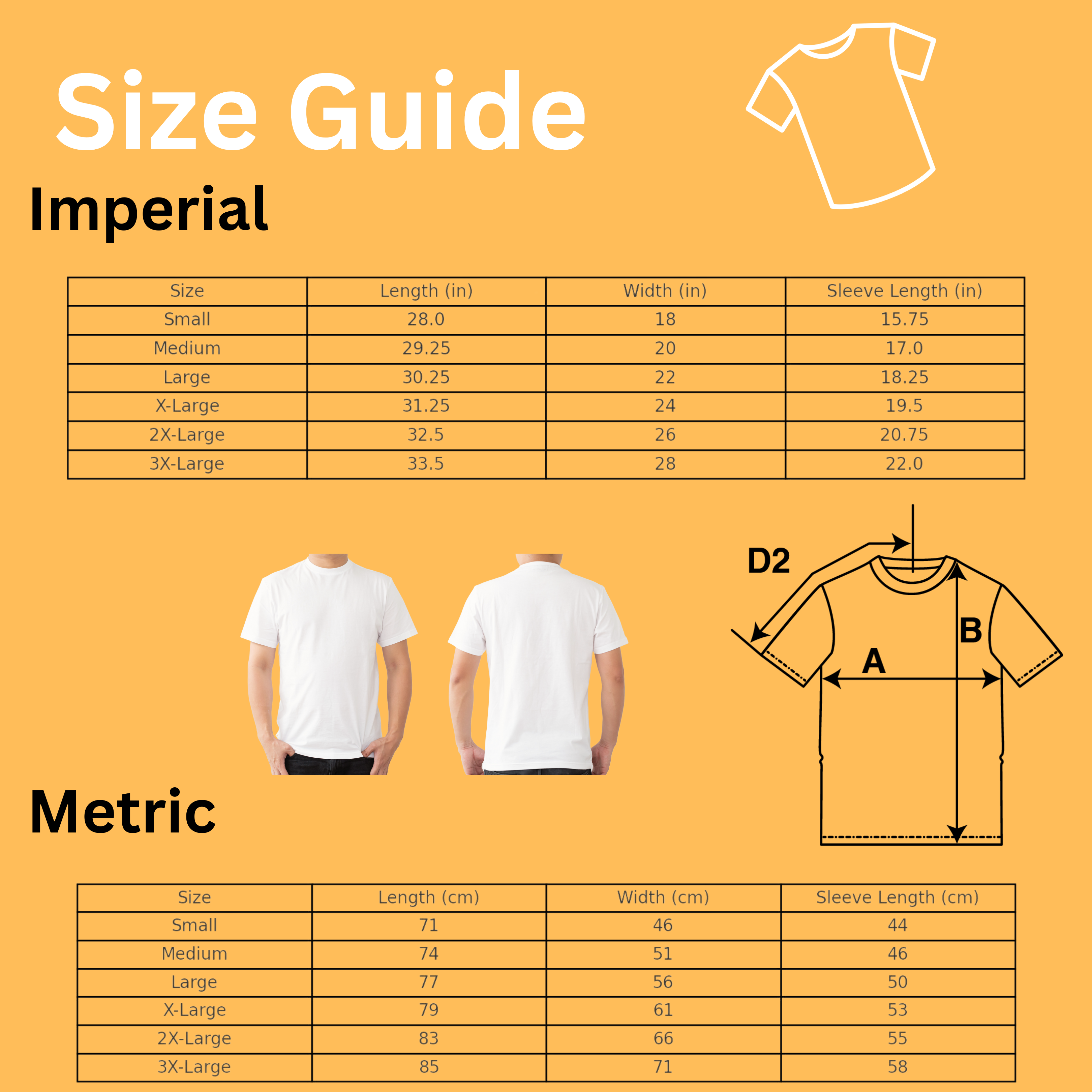 Size Chart For Bold By Design