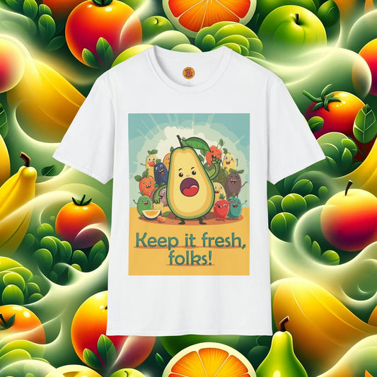 Vibrant Veggie & Fruit Party Tee-Bold By Design 