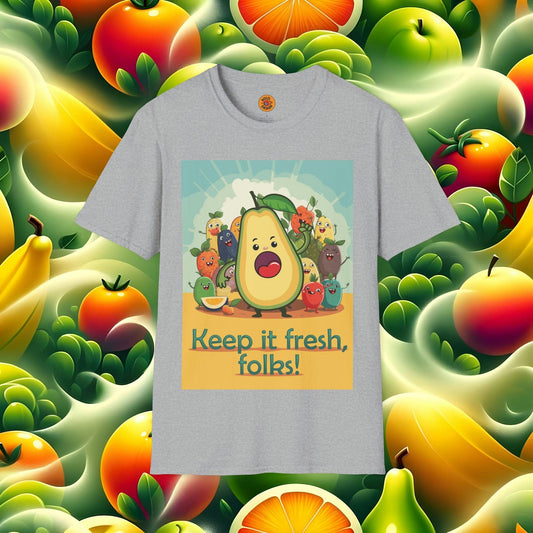 Vibrant Veggie & Fruit Party Tee-Bold By Design 